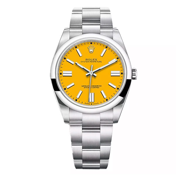 Rolex-Oyster-Perpetual ساعت رولکس پرپچوال صفحه زرد