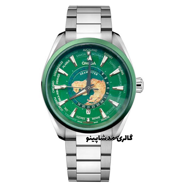 Omega-Seamaster-AquaTerra-Worldtimer-green ساعت امگا سیمستر آکوا ترا سبز