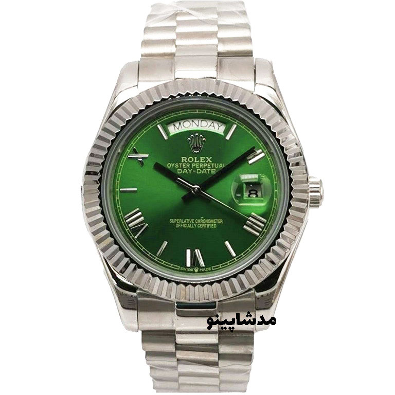 green-rolex-day-date ساعت رولکس دی دیت صفحه سبز