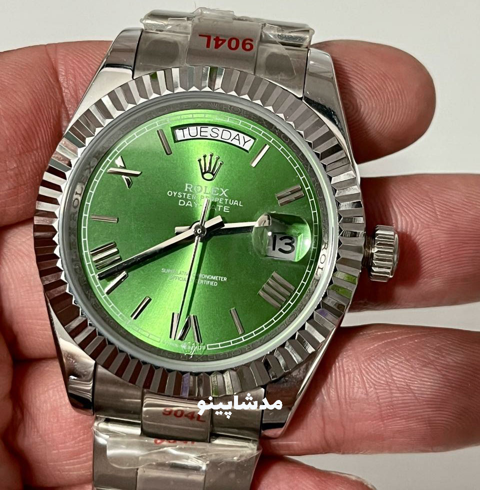 green-rolex-day-date1 ساعت رولکس دی دیت صفحه سبز