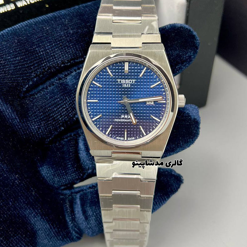 Tissot-PRX-Blue-Dial-Men's-Watch ساعت تیسوت مردانه صفحه آبی