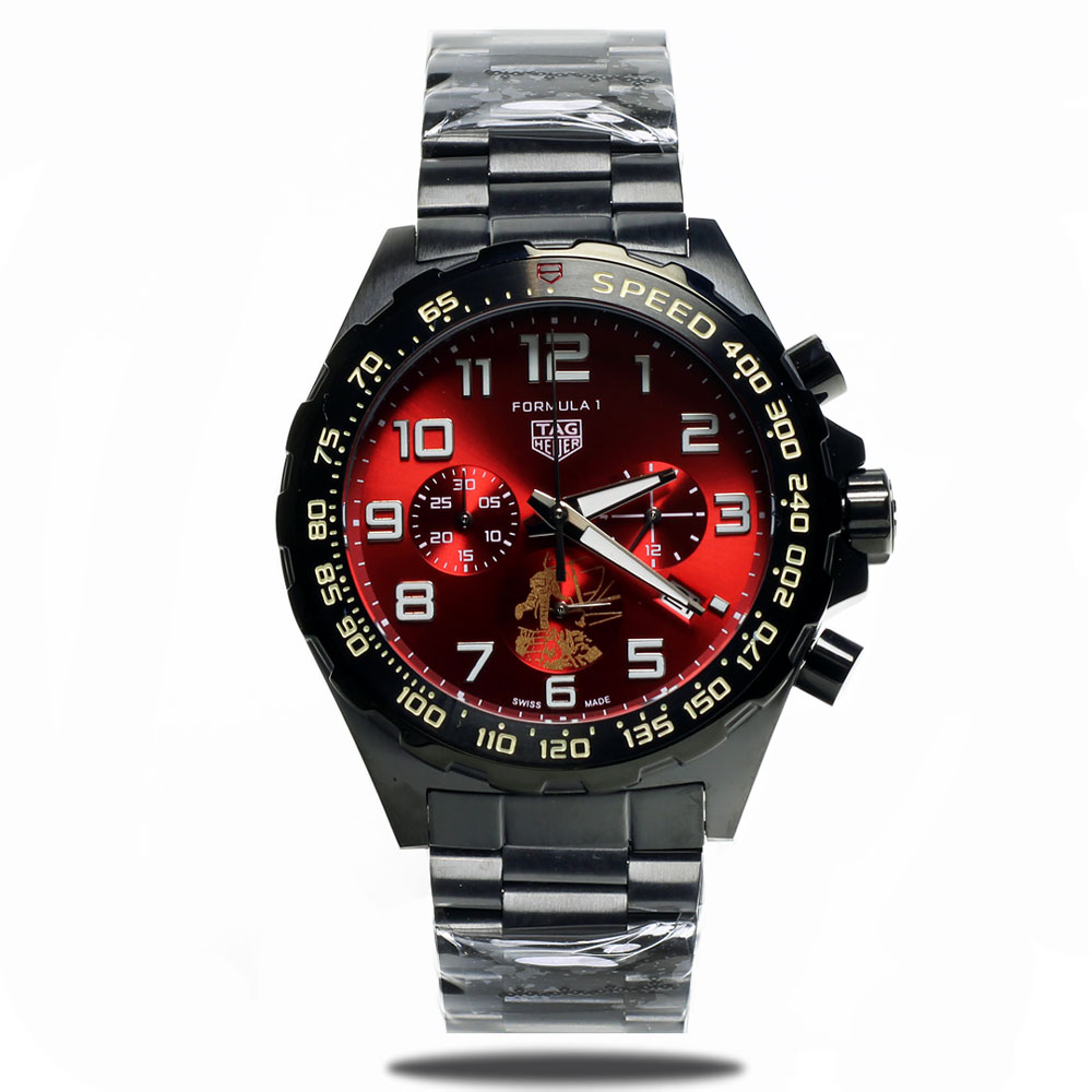TAG-Heuer-formula-1-red-dial ساعت تگ هویر فرمول 1 مشکی صفحه قرمز