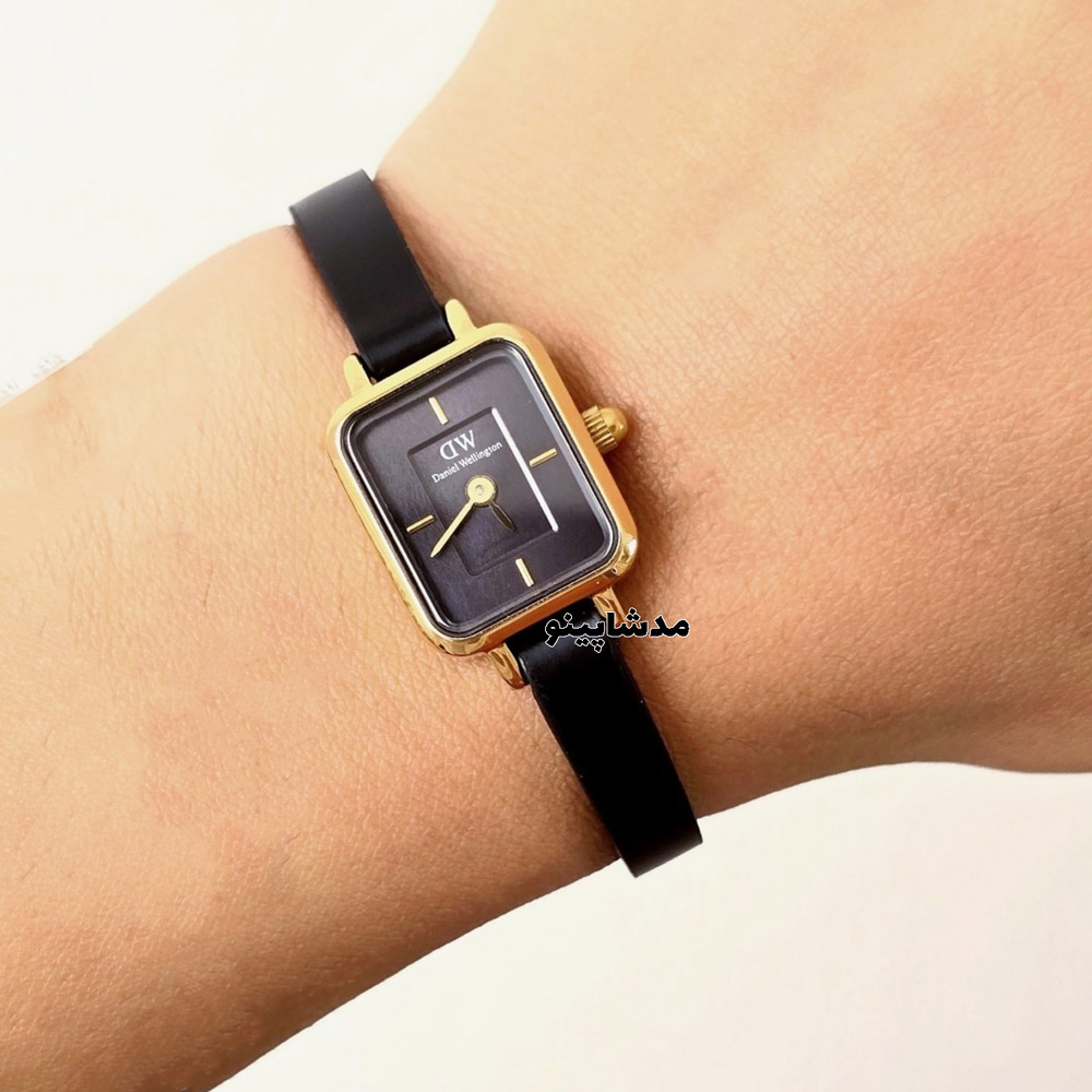 Daniel-Wellington-Mini-black2 ساعت دنیل ولینگتون مینی صفحه مشکی بند چرمی