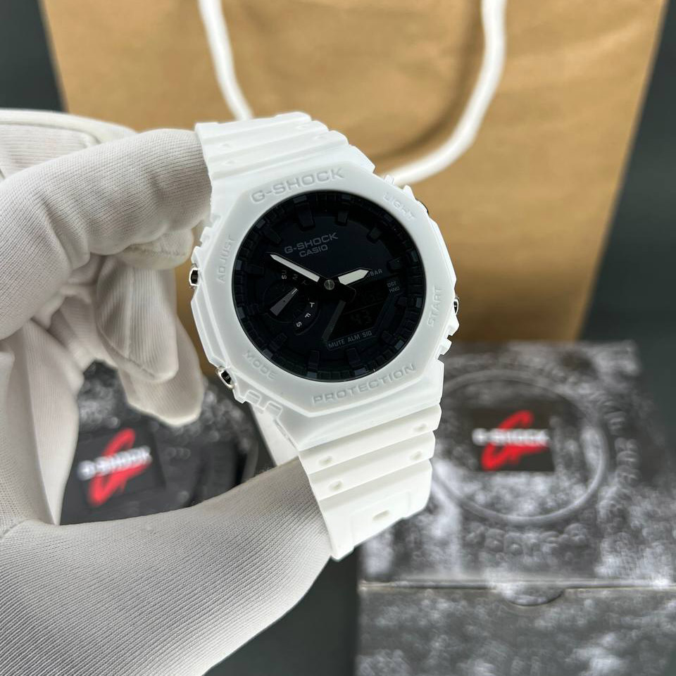 gshock-black-dial ساعت جی شاک سفید صفحه مشکی