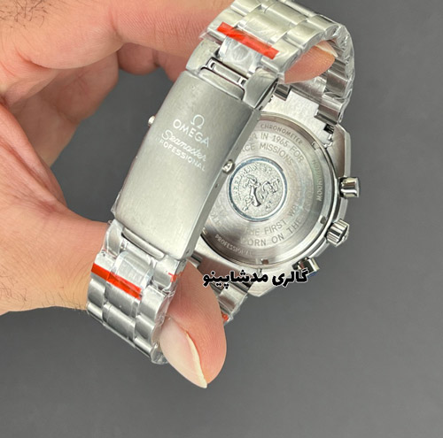 back-of-omega-speedmaster-silver نمای پشت ساعت امگا اسپیدمستر