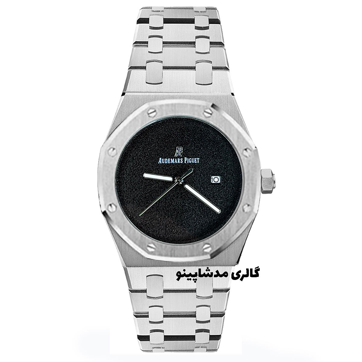 Audemars-Piguet-Royal-Oak-Black-Dial-Watch3 ساعت اودمارپیگه رویال اوک صفحه مهندسی مشکی