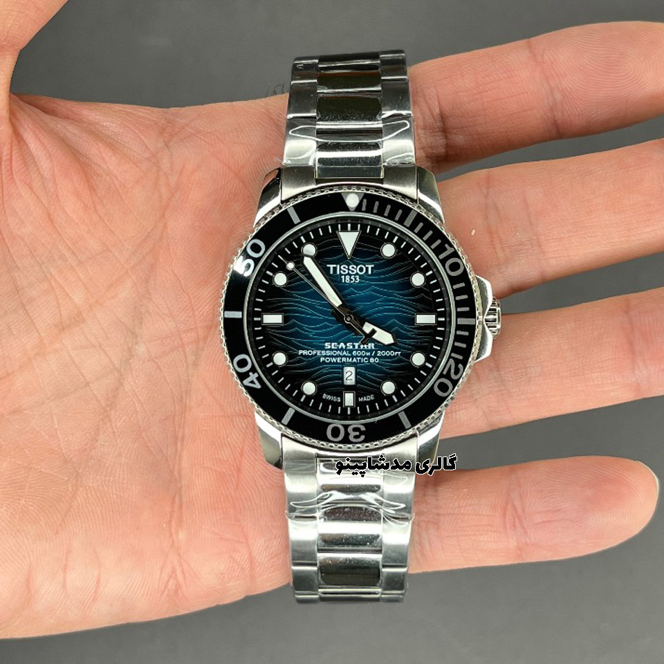 tissot-seastar-blue-dial3 ساعت تیسوت سی استار صفحه آبی