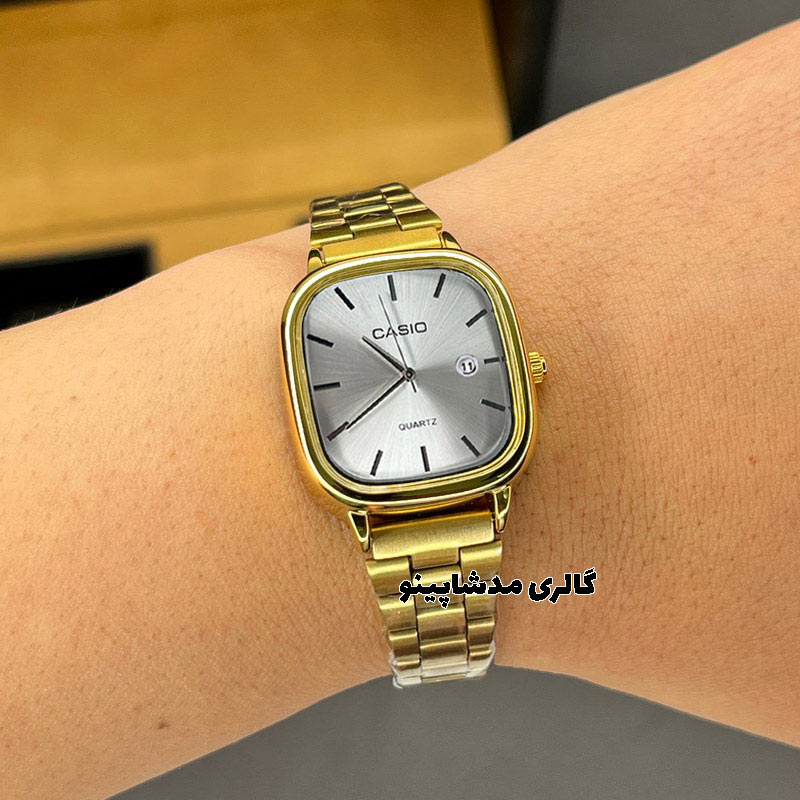 casio-gold-silver-dial-for-women11 ساعت کاسیو اولدمانی زنانه طلایی صفحه سیلور