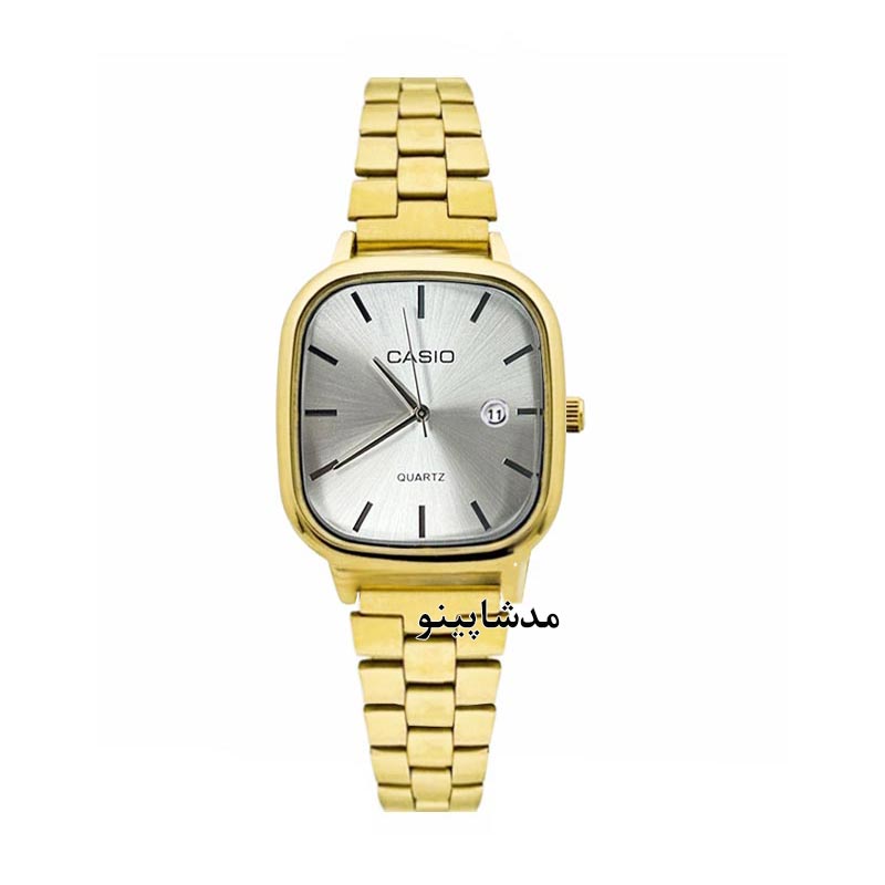 casio-gold-silver-dial-for-women3-13 ساعت کاسیو اولدمانی زنانه طلایی صفحه سیلور