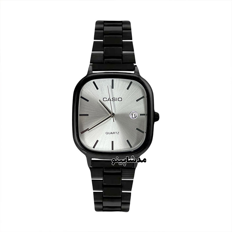 casio-oldmoney-black-silver-dial-for-women ساعت کاسیو اولدمانی زنانه مشکی صفحه سیلور