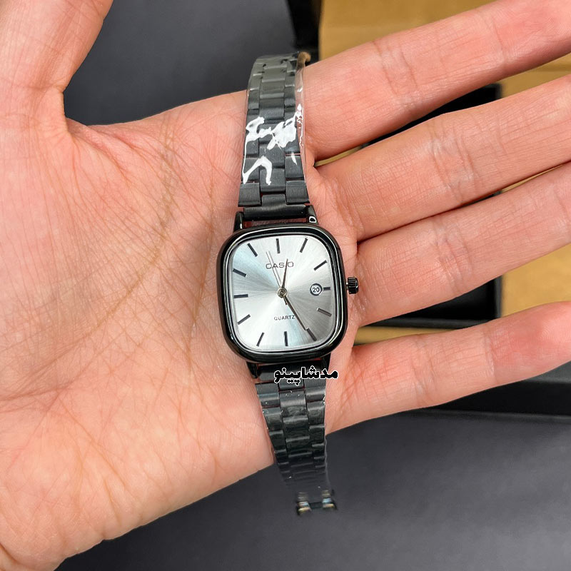 casio-oldmoney-black-silver-dial-for-women11 ساعت کاسیو اولدمانی زنانه مشکی صفحه سیلور