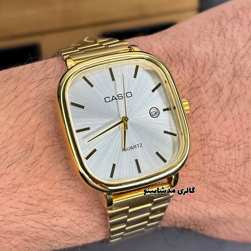 casio-oldmoney-gold-silver-dial-for-men1 ساعت کاسیو اولدمانی مردانه طلایی صفحه سیلور