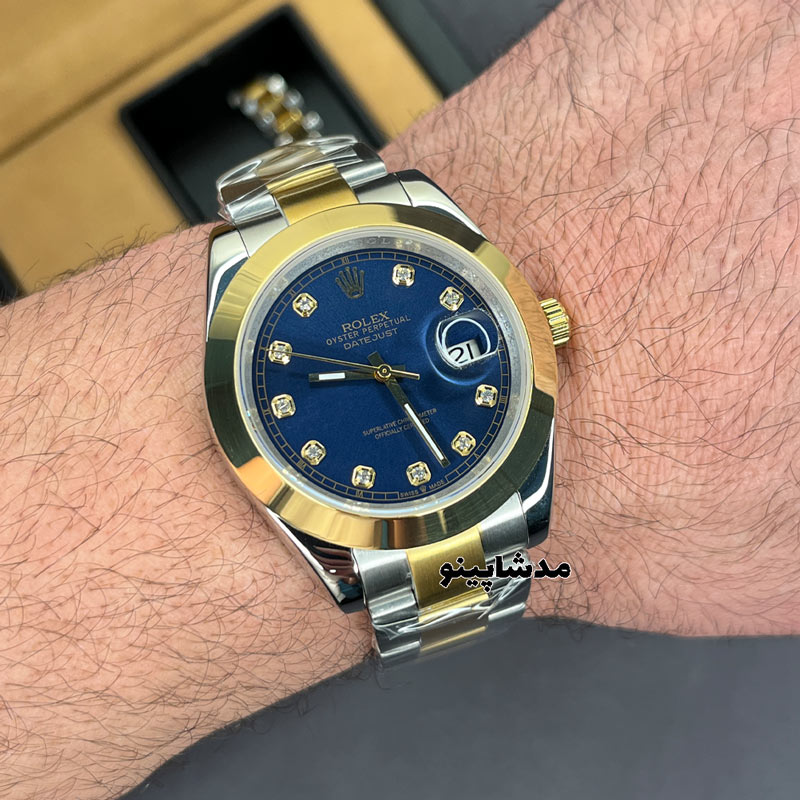 rolex-datejust-automatic-blue-dial2 ساعت مچی رولکس مردانه اتوماتیک صفحه آبی