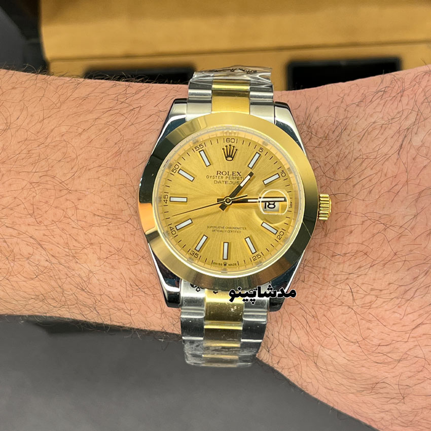 rolex-datejust-automatic-gold-dial1 ساعت رولکس اتوماتیک صفحه طلایی مردانه