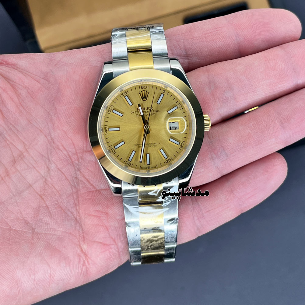 rolex-datejust-automatic-gold-dial2 ساعت رولکس اتوماتیک صفحه طلایی مردانه