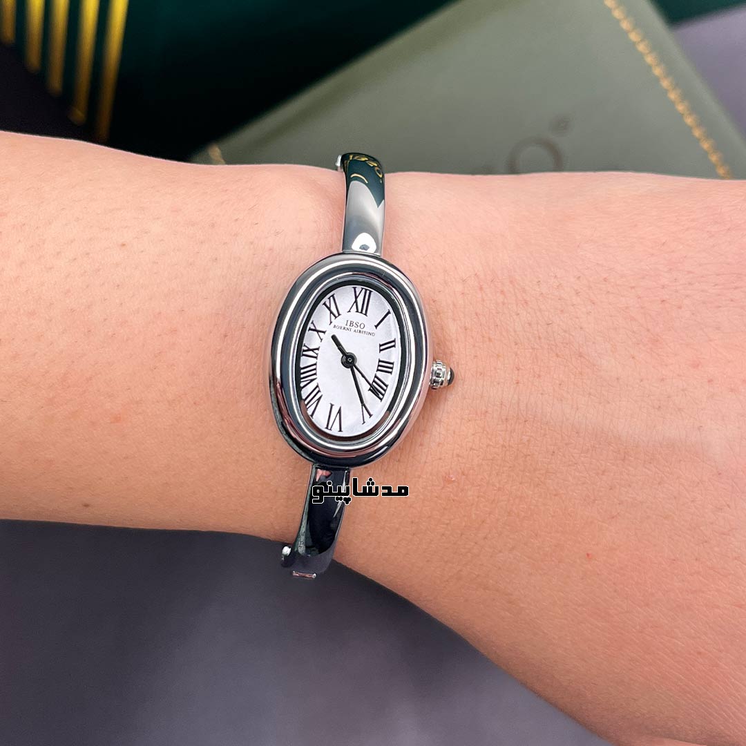 ibso-IB1189L-Silver-White-for-woساعت ایبسو زنانه دستبندی سیلورmen2 ساعت ایبسو زنانه بنگل سیلور