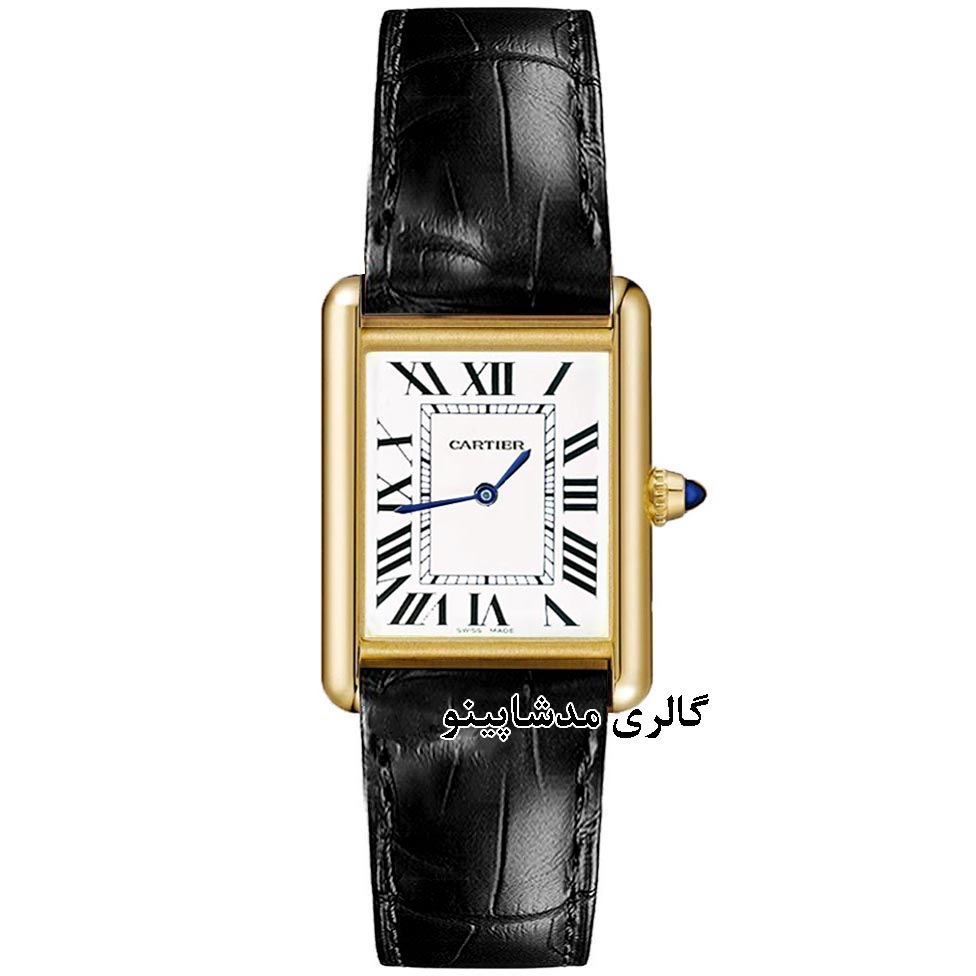 cartier-tank-ghab-talaie-mardane351 ساعت کارتیه تانک سولو مردانه قاب طلایی