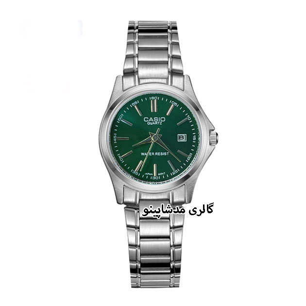 casio-silver-classic-green-dial-for-women ساعت کاسیو زنانه کلاسیک سیلور صفحه سبز