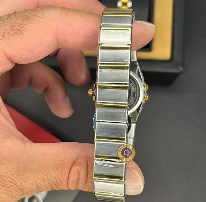 ghofle-saat-omega-zanane-silver-gold-copy قفل ساعت امگا کانستلیشن زنانه سیلور گلد کپی