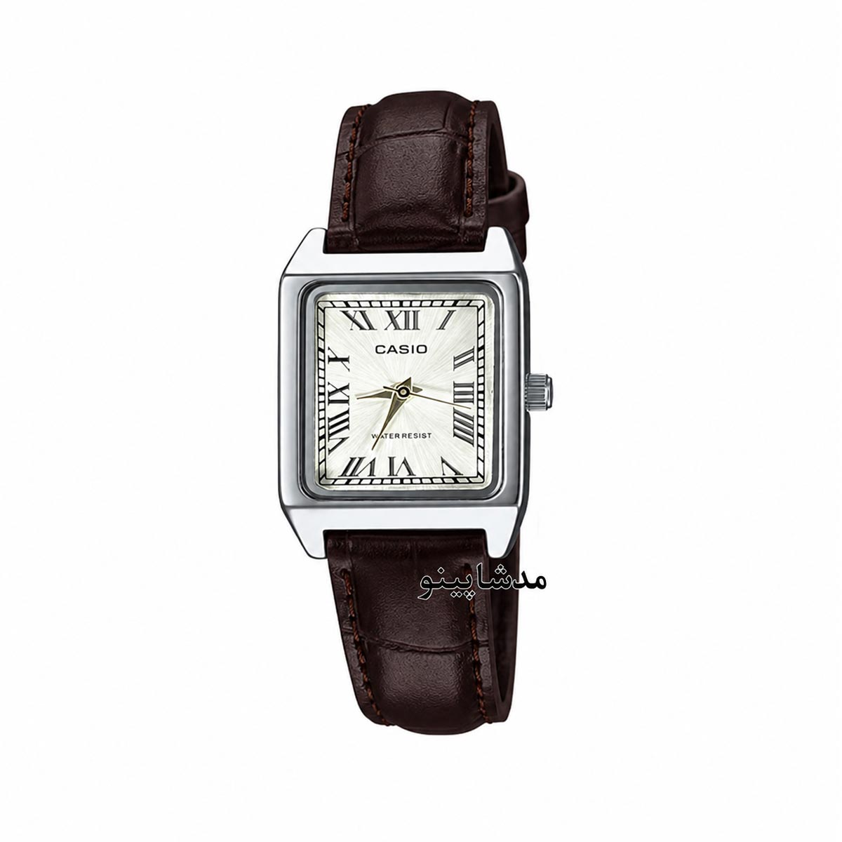 saat-casio-zanane-band-charmi-ghahveie ساعت کاسیو زنانه بند چرمی قهوهای
