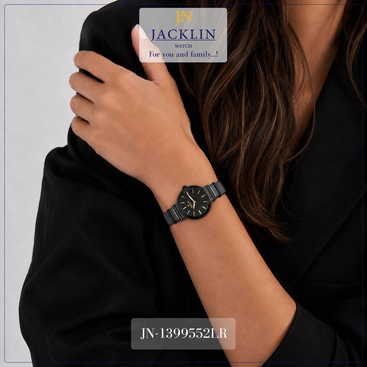 saat-zanane-jacklin-luxury-meshki JN-1399552LR ساعت جاکلین زنانه لاکچری تمام مشکی JN-1399552LR