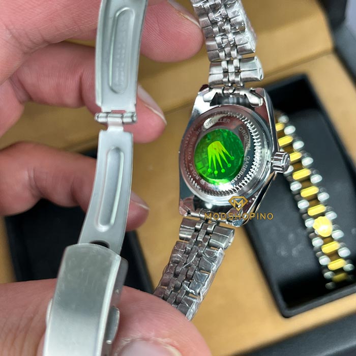 ghofle-saat-rolex-zanane-safhe-meshki قفل ساعت رولکس زنانه صفحه مشکی