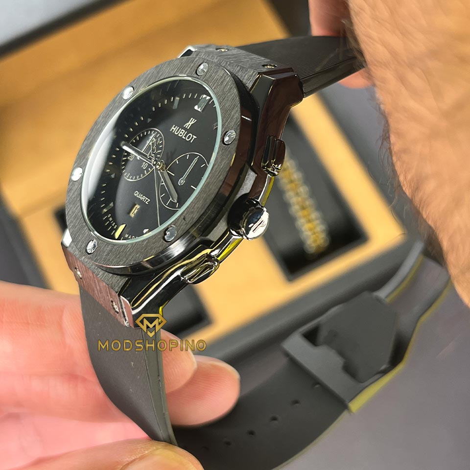 saat-hublot-mardane-tarhe-3-motore-full-black2 ساعت هابلوت مردانه طرح 3 موتوره تمام مشکی اقتصادی