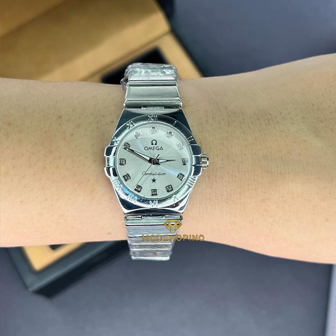 saat-omega-zanane-full-silver-copy2- عکس ساعت امگا کانستلیشن زنانه فول سیلور اقتصادی