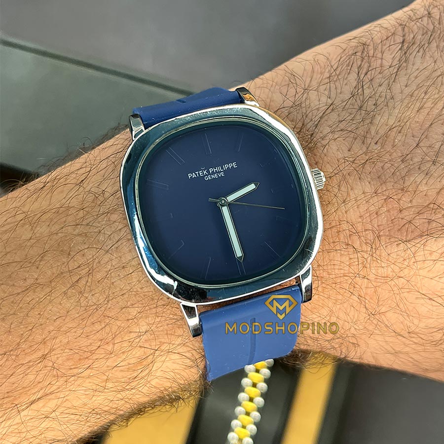 saat-patek-phillipe-band-rubber-sormeie1 ساعت پتک فیلیپ مردانه سرمهای بند رابر