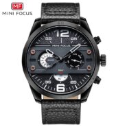 ساعت مینی فوکوس مردانه بند چرمی MF-0068-G02