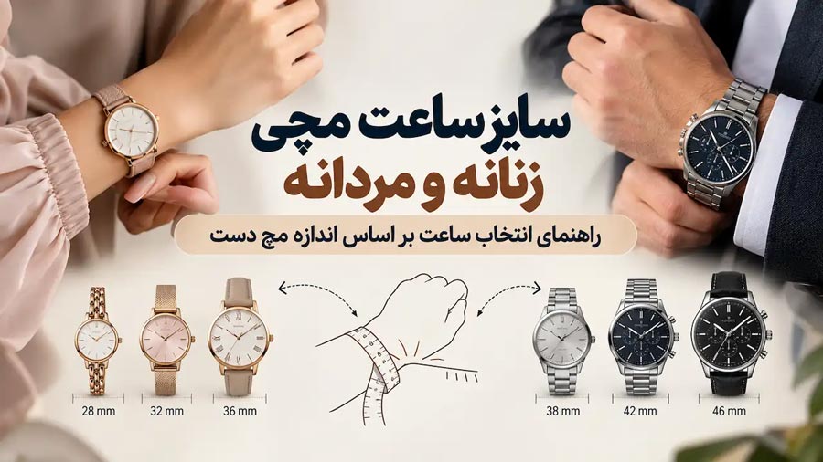 چگونه اندازه مناسب ساعت را برای مچ دست انتخاب کنیم